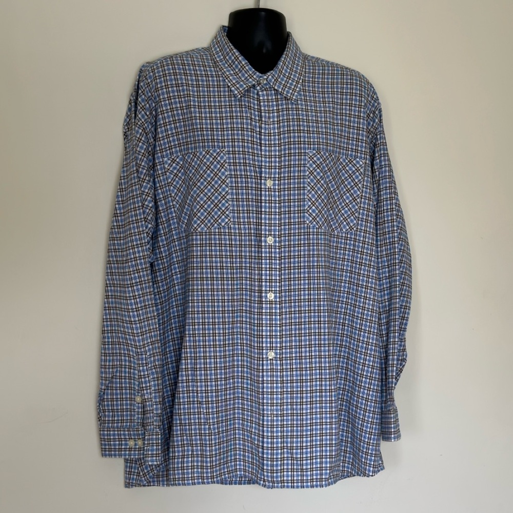 Carthartt ||  Blue and White Checkered Men's Shirt Sz XXl
